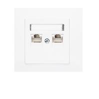 GPK-2L Dupla RJ45 számítógép-aljzat fehér