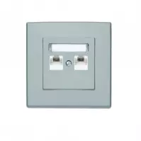GPK-2L Dupla RJ45 számítógép-aljzat hamuszürke