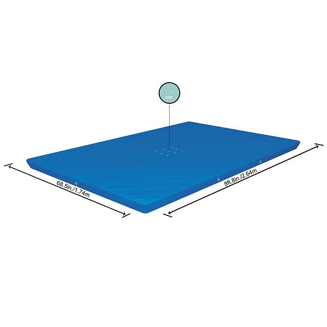 Fedő négyszögletes medencére 2,59x1,7 m 58105