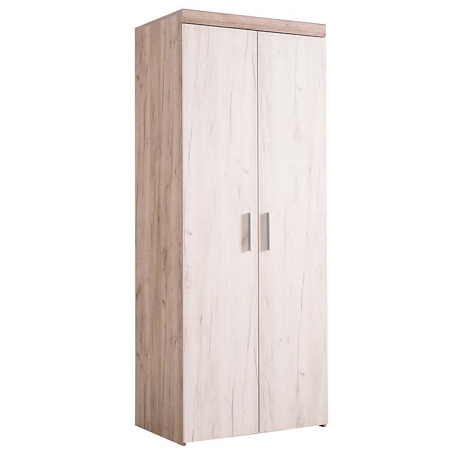 Szekrény Arno 2K szürke/fehér tölgy 11008691