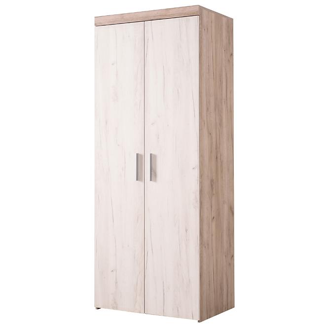 Szekrény Arno 2K szürke/fehér tölgy 11008691