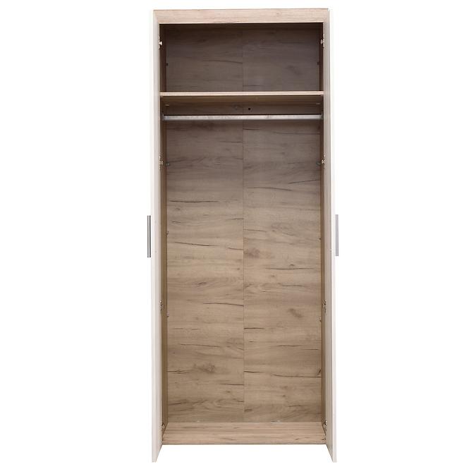 Szekrény Arno 2K szürke/fehér tölgy 11008691