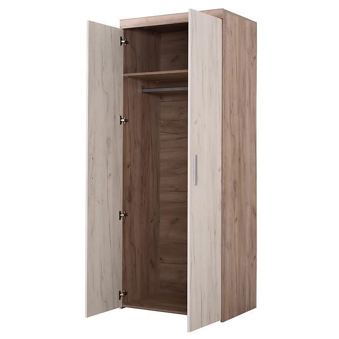 Szekrény Arno 2K szürke/fehér tölgy 11008691,6
