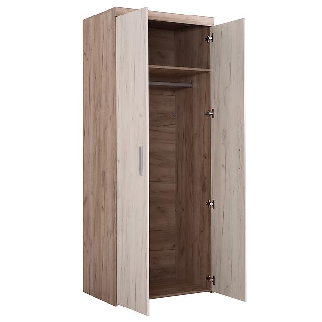 Szekrény Arno 2K szürke/fehér tölgy 11008691,7