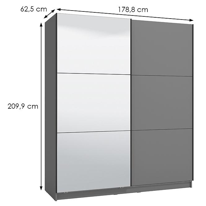 Szekrény Sierra 180 OG grafit 11011120