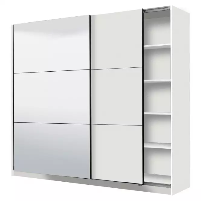 Szekrény Sierra 220 tükör fehér 11008286