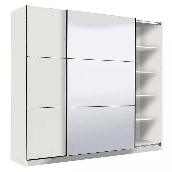 Szekrény Sierra 220 tükör fehér 11008286