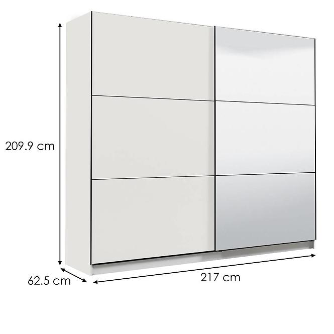 Szekrény Sierra 220 tükör fehér 11008286