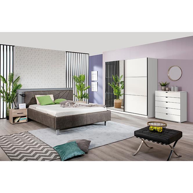 Szekrény Sierra 220 tükör fehér 11008286
