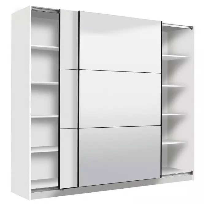 Szekrény Sierra 220 tükör fehér 11008286