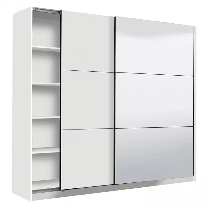 Szekrény Sierra 220 tükör fehér 11008286