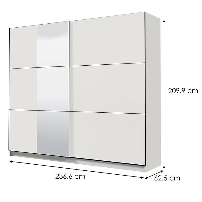 Szekrény Sierra 240 OG tükör fehér 11008289
