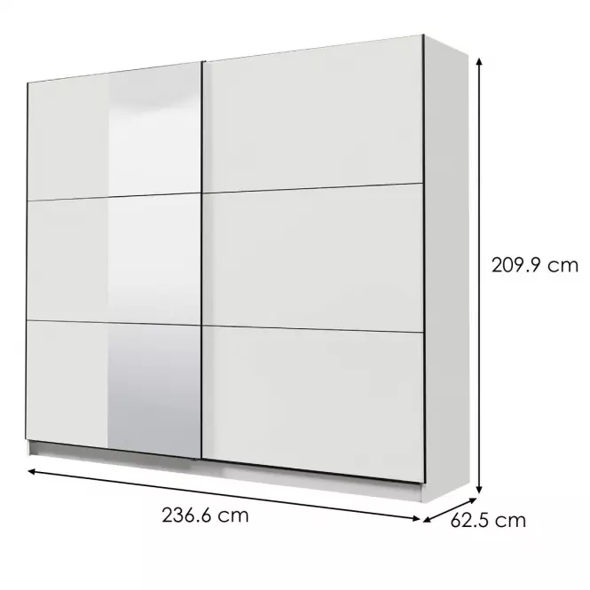 Szekrény Sierra 240 OG tükör fehér 11008289,4
