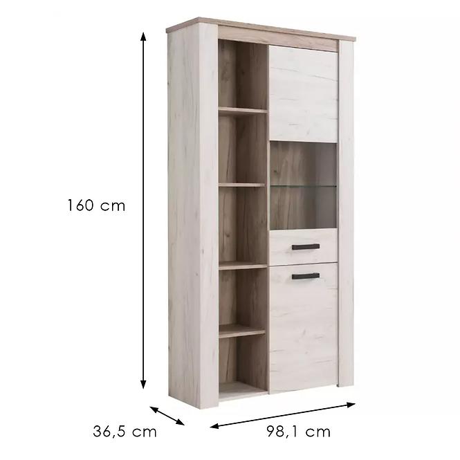 Vitrin Kent POP V fehér tölgy 11008835
