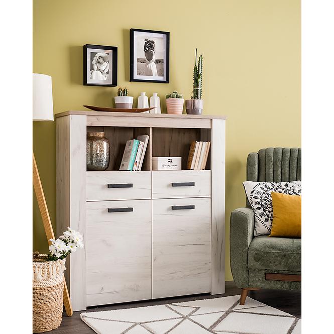 Vitrin Kent POP 2F fehér tölgy 11008837