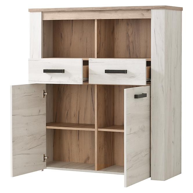 Vitrin Kent POP 2F fehér tölgy 11008837
