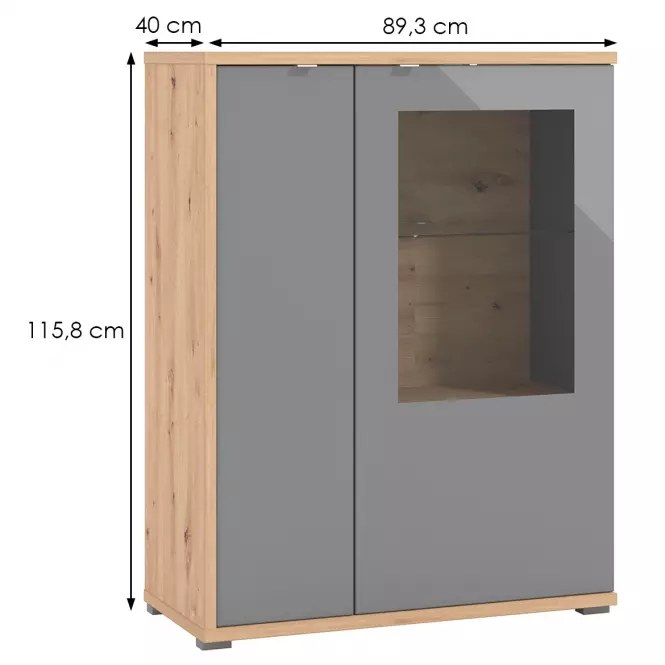 Vitrin Andora 2KVS2 szürke 11011373