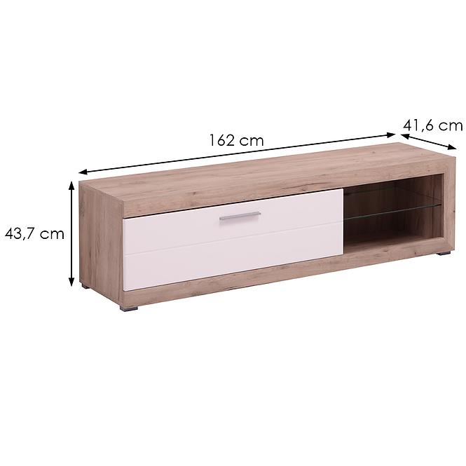 Szekrény RTV Remo szürke tölgy/fehér 11008810,18