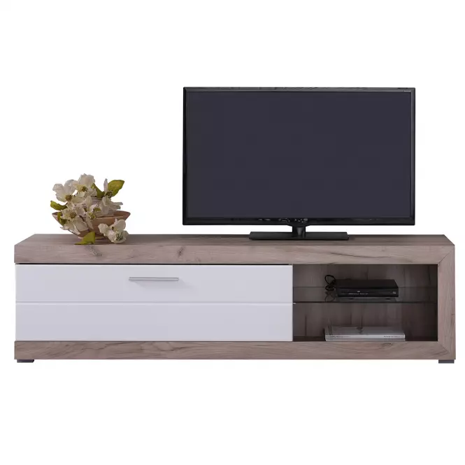 Szekrény RTV Remo szürke tölgy/fehér 11008810