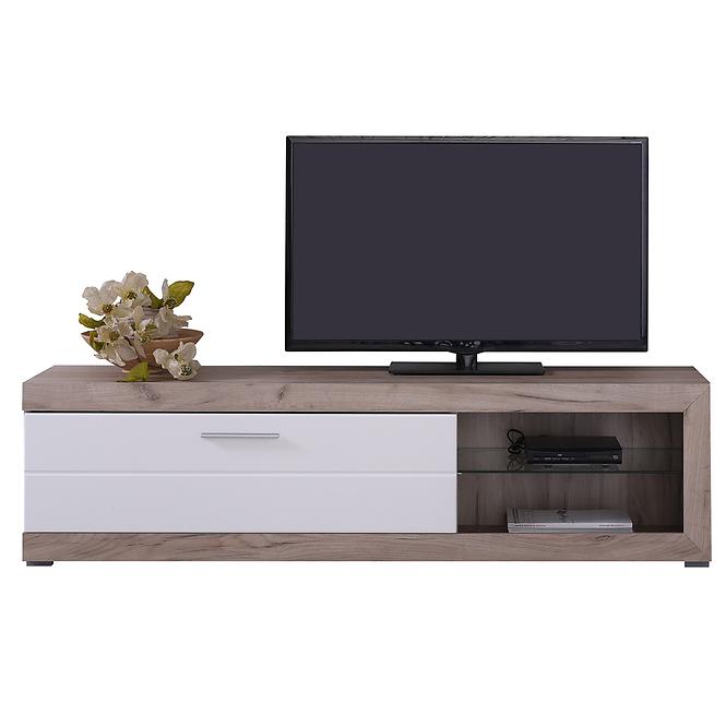 Szekrény RTV Remo szürke tölgy/fehér 11008810