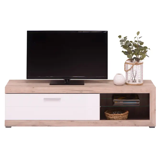 Szekrény RTV Remo szürke tölgy/fehér 11008810,23