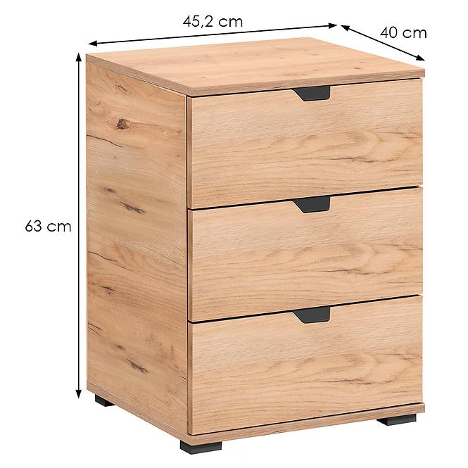 Éjjeliszekrény Duerto 3F artisan 11008314,6