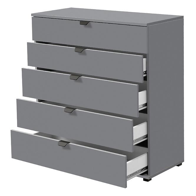 Komód Duerto 5F 90 szürke 11008297,6