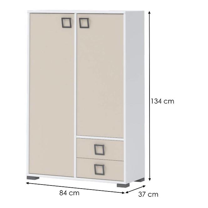 Komód Kiki K12-BE/KI-15 white/sand,2