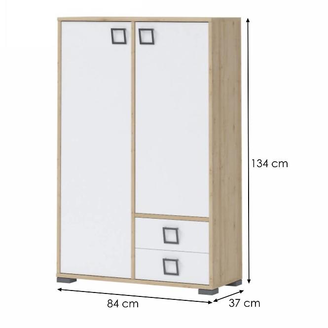 Komód Kiki K12-BE/KI-15 beech/white,2