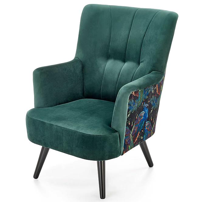 Fotel Pagoni zöld/fekete,6