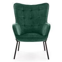 Fotel Castel zöld/fekete