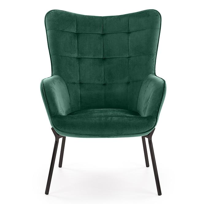 Fotel Castel zöld/fekete