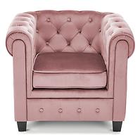 Fotel Eriksen rózsaszín/fekete