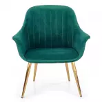 Fotel Elegance 2 zöld/arany