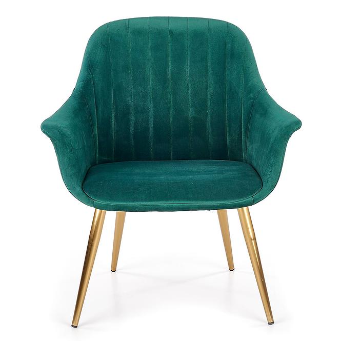 Fotel Elegance 2 zöld/arany