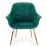Fotel Elegance 2 zöld/arany