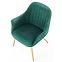 Fotel Elegance 2 zöld/arany,2
