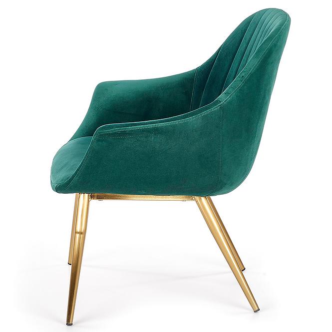 Fotel Elegance 2 zöld/arany