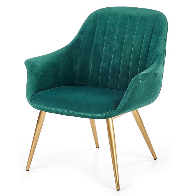 Fotel Elegance 2 zöld/arany