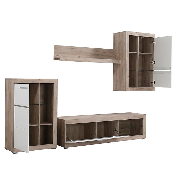 Nappali bútor Rosso szürke tölgy/fehér 11008773,8