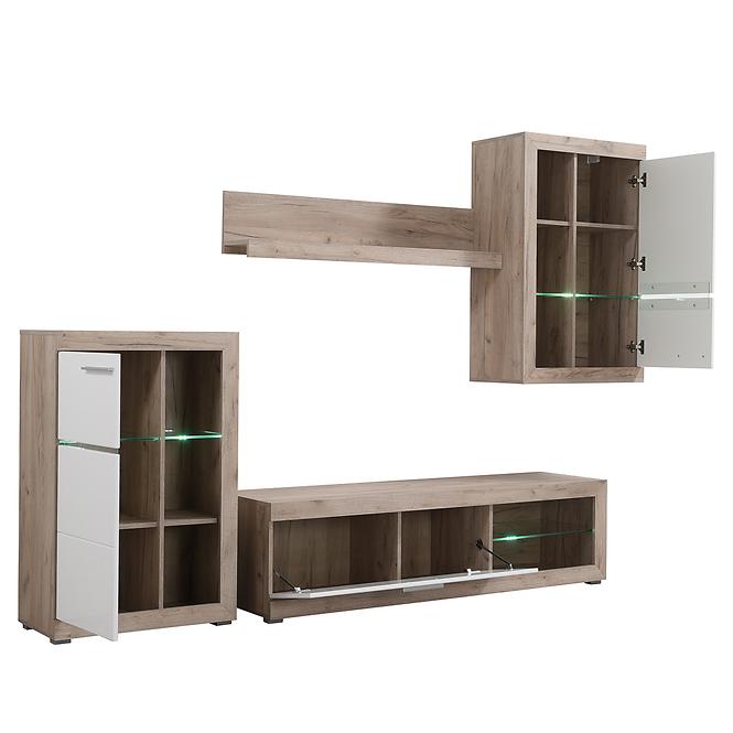 Nappali bútor Rosso szürke tölgy/fehér 11008773,11