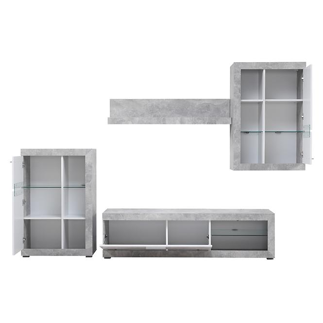 Nappali bútor Rosso beton/fehér 11008772