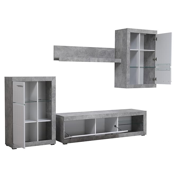 Nappali bútor Rosso beton/fehér 11008772,7