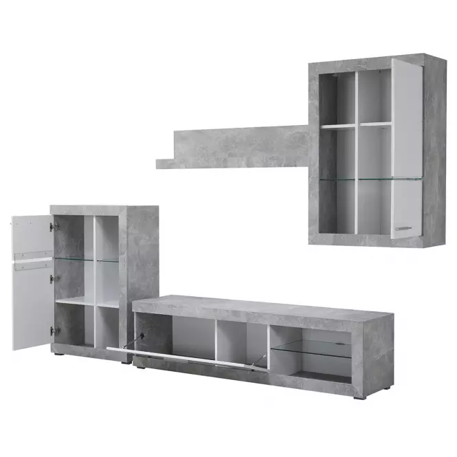 Nappali bútor Rosso beton/fehér 11008772,8