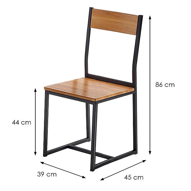Étkező készlet Bolivar 1+6 140x80 tölgy aranysárga/fekete