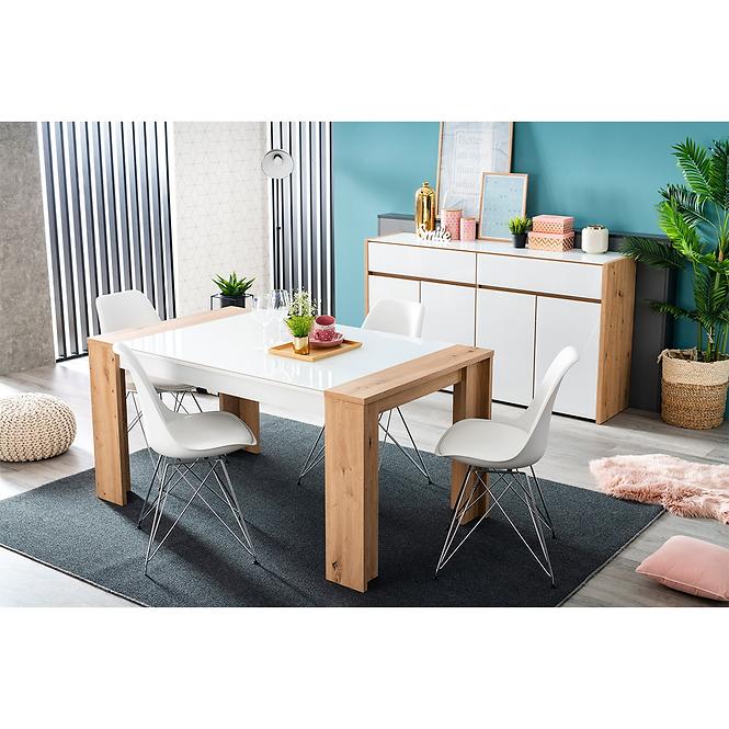Asztal Molise artisan/fehér 11008226