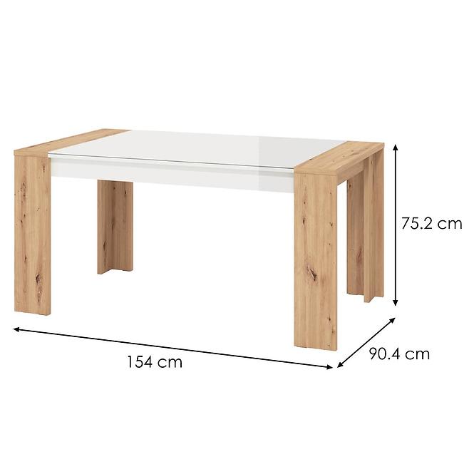 Asztal Molise artisan/fehér 11008226