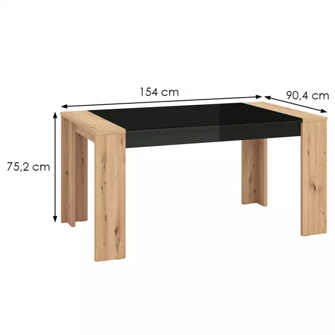 Asztal Molise artisan/fekete 11008342,7