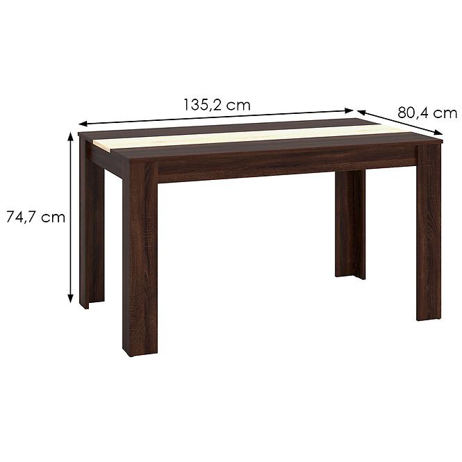 Asztal Domus 135x80 sötét sonoma 11011257