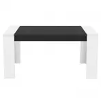 Asztal Cremona TS 155x90 fehér/fekete 11008805
